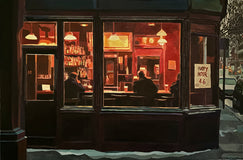 Original art for sale at UGallery.com | Happy Hour 4-6 by Keith Thomson | $2,400 | oil painting | 16' h x 24' w | thumbnail 1