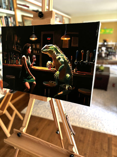 He Was Taller Online by Keith Thomson |  Side View of Artwork 