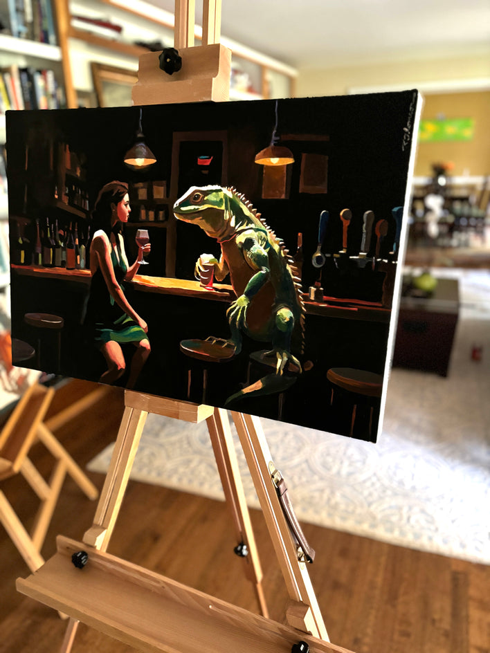 He Was Taller Online by Keith Thomson |  Side View of Artwork 