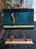 Original art for sale at UGallery.com | How to Make the Train Come Faster by Keith Thomson | $2,700 | oil painting | 16' h x 24' w | thumbnail 3