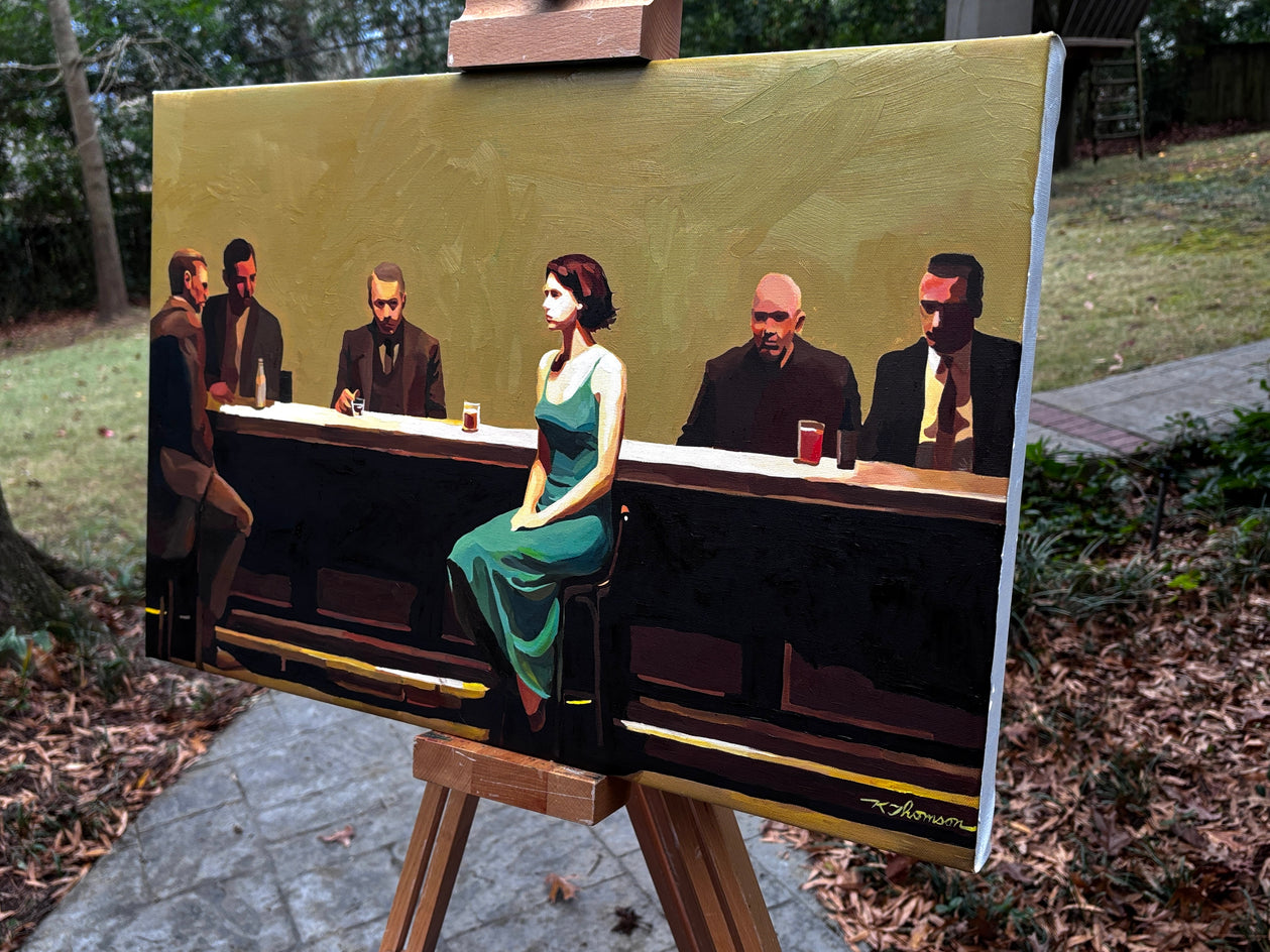 Ladies Drink Free!!! by Keith Thomson |  Side View of Artwork 