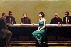 Original art for sale at UGallery.com | Ladies Drink Free!!! by Keith Thomson | $2,500 | oil painting | 16' h x 24' w | thumbnail 1