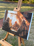 Original art for sale at UGallery.com | Late in the Game by Keith Thomson | $2,700 | oil painting | 16' h x 24' w | thumbnail 2