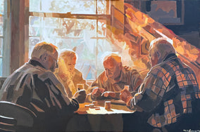 Original art for sale at UGallery.com | Late in the Game by Keith Thomson | $2,700 | oil painting | 16' h x 24' w