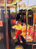 Original art for sale at UGallery.com | N Train Ninja by Keith Thomson | $2,750 | mixed media artwork | 18' h x 24' w | thumbnail 4