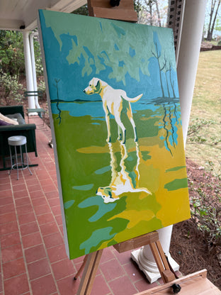 On Water by Keith Thomson |  Side View of Artwork 