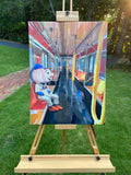 Original art for sale at UGallery.com | Out to the Ballgame by Keith Thomson | $2,700 | oil painting | 24' h x 16' w | thumbnail 3