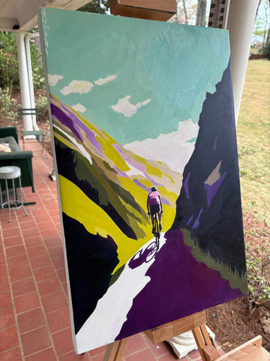 Purple Mountains by Keith Thomson |  Side View of Artwork 