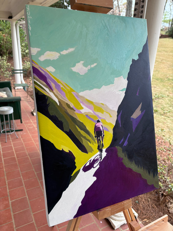 Purple Mountains by Keith Thomson |  Side View of Artwork 