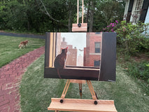 Original art for sale at UGallery.com | The Birdwatcher by Keith Thomson | $2,700 | oil painting | 16' h x 24' w | thumbnail 3
