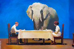 Original art for sale at UGallery.com | The Cliché by Keith Thomson | $2,600 | oil painting | 16' h x 24' w | thumbnail 1