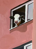 Original art for sale at UGallery.com | The Cow of East 86th Street by Keith Thomson | $2,300 | oil painting | 24' h x 16' w | thumbnail 4