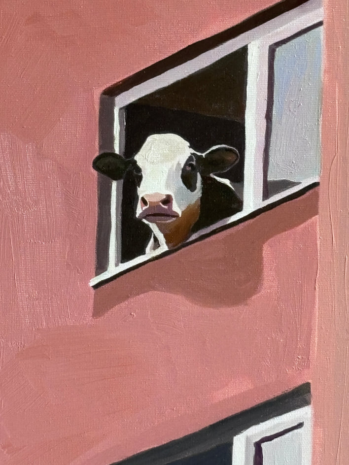 The Cow of East 86th Street by Keith Thomson |  Closeup View of Artwork 