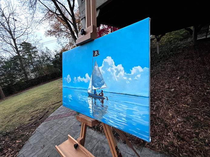 The Dread Corsairs of Greenwich, Connecticut by Keith Thomson |  Side View of Artwork 