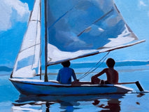 Original art for sale at UGallery.com | The Dread Corsairs of Greenwich, Connecticut by Keith Thomson | $2,500 | oil painting | 16' h x 24' w | thumbnail 4