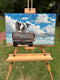 Original art for sale at UGallery.com | To the Fair by Keith Thomson | $2,300 | mixed media artwork | 16' h x 24' w | thumbnail 3
