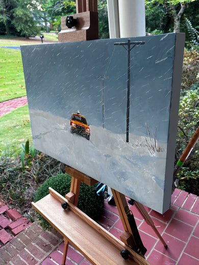 Yellow Christmas by Keith Thomson |  Side View of Artwork 