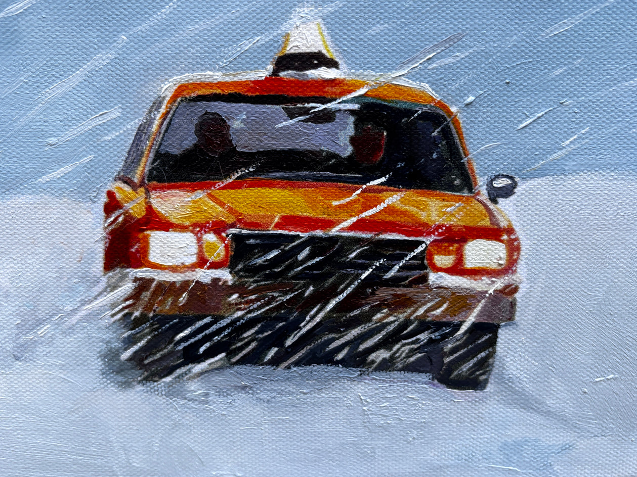 Yellow Christmas by Keith Thomson |  Closeup View of Artwork 