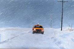 Original art for sale at UGallery.com | Yellow Christmas by Keith Thomson | $3,000 | oil painting | 16' h x 24' w | thumbnail 1