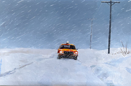 oil painting by Keith Thomson titled Yellow Christmas