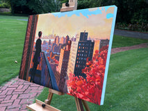 Original art for sale at UGallery.com | Manhattan by Keith Thomson | $3,775 | oil painting | 20' h x 30' w | thumbnail 2