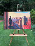 Original art for sale at UGallery.com | Manhattan by Keith Thomson | $3,775 | oil painting | 20' h x 30' w | thumbnail 3