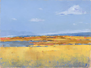 oil painting by Kestutis Jauniškis titled Blooming Fields