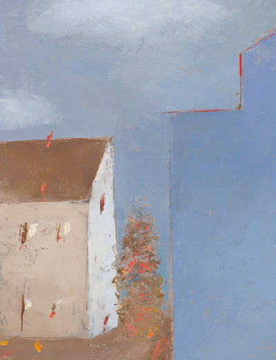 Blue House by Kestutis Jauniškis |   Closeup View of Artwork 