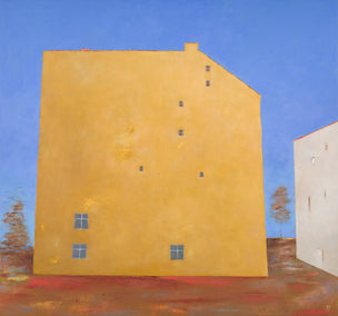 oil painting by Kestutis Jauniškis titled House Wall