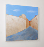 Original art for sale at UGallery.com | Old City Fragment 18 by Kestutis Jauniškis | $550 | oil painting | 11.8' h x 11.8' w | thumbnail 2