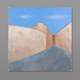 Original art for sale at UGallery.com | Old City Fragment 18 by Kestutis Jauniškis | $550 | oil painting | 11.8' h x 11.8' w | thumbnail 3