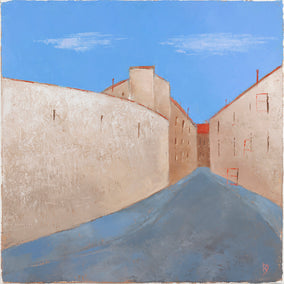 oil painting by Kestutis Jauniškis titled Old City Fragment 18