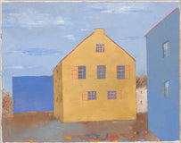 Original art for sale at UGallery.com | Old City Fragment 19 by Kestutis Jauniškis | $500 | oil painting | 9.4' h x 11.8' w | thumbnail 1