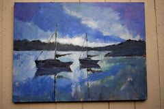Original art for sale at UGallery.com | Blue Dawn by Kip Decker | $1,475 | acrylic painting | 30' h x 40' w | thumbnail 2