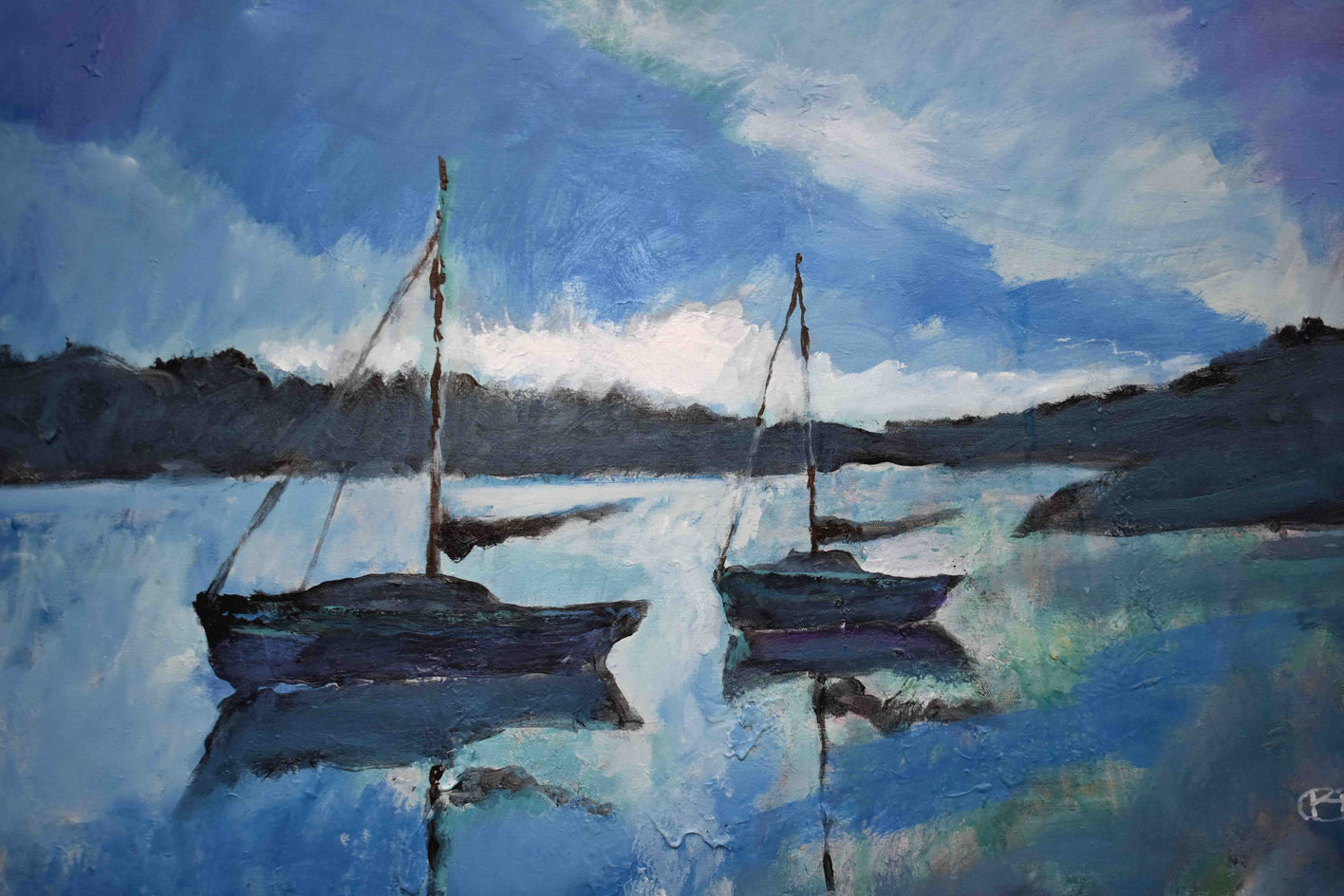 Blue Dawn by Kip Decker |  Context View of Artwork 