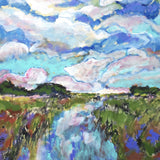 Original art for sale at UGallery.com | Cloud Puffs 1 by Kip Decker | $1,750 | acrylic painting | 36' h x 36' w | thumbnail 4