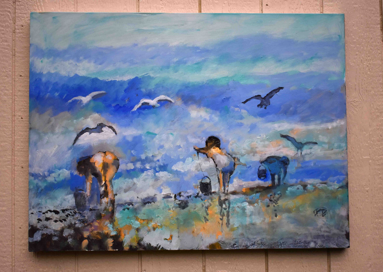 Hunting For Treasure by Kip Decker |  Side View of Artwork 