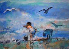 Original art for sale at UGallery.com | Hunting For Treasure by Kip Decker | $1,575 | acrylic painting | 30' h x 40' w | thumbnail 3