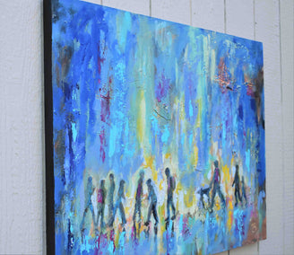 acrylic painting by Kip Decker titled Morning Hustle