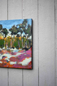 acrylic painting by Kip Decker titled Pines and Dunes