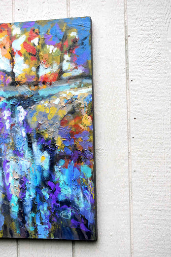 Ripples and Reflections by Kip Decker |  Side View of Artwork 