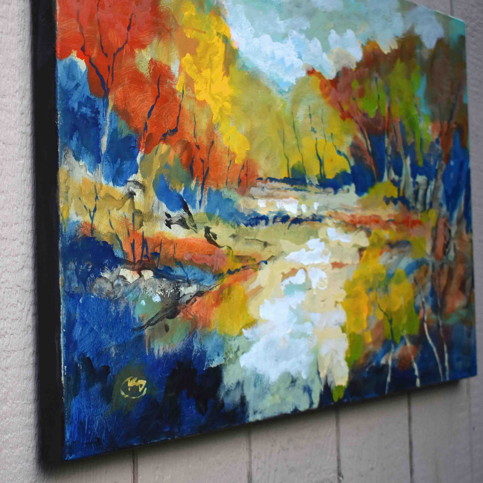 River Bend by Kip Decker |  Side View of Artwork 