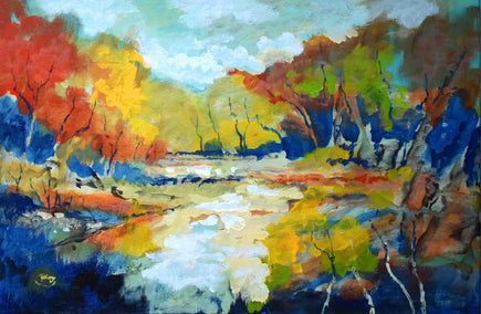 acrylic painting by Kip Decker titled River Bend