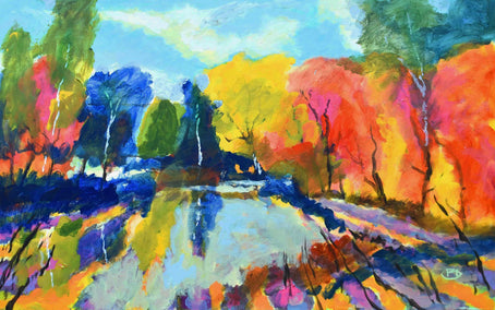 acrylic painting by Kip Decker titled River Trail