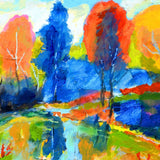 Original art for sale at UGallery.com | Secret Pond by Kip Decker | $1,525 | acrylic painting | 30' h x 40' w | thumbnail 4