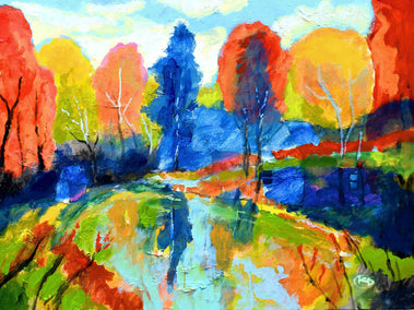 acrylic painting by Kip Decker titled Secret Pond