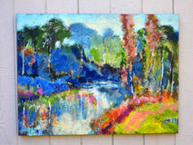 Original art for sale at UGallery.com | Slow Water by Kip Decker | $1,525 | acrylic painting | 30' h x 40' w | thumbnail 3