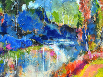 Original art for sale at UGallery.com | Slow Water by Kip Decker | $1,525 | acrylic painting | 30' h x 40' w | thumbnail 4