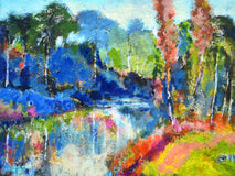 Original art for sale at UGallery.com | Slow Water by Kip Decker | $1,525 | acrylic painting | 30' h x 40' w | thumbnail 1