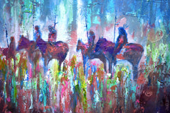 Original art for sale at UGallery.com | The Scouts by Kip Decker | $2,775 | acrylic painting | 30' h x 40' w | thumbnail 1